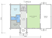 Полутораэтажный дом шале из бруса 9х9 с котельной Млада